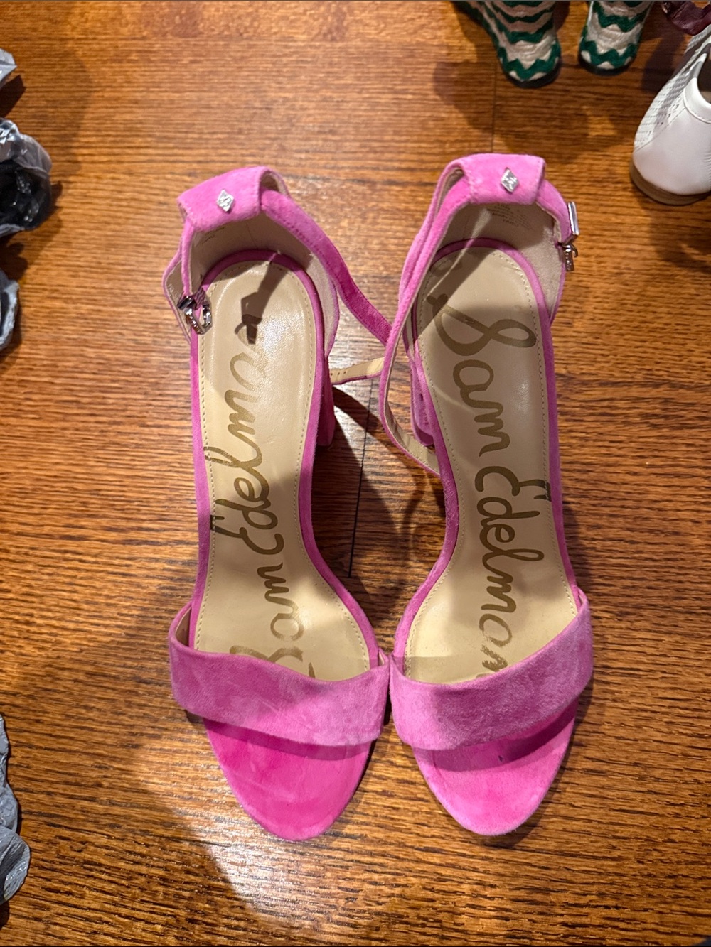 Sam Edelman pink suede heels